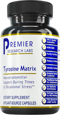 Premier Research Labs Tyrosine Matrix - Suplemento de L-Tirosina 944mg con Rhodiola Rosea y Algas Rojas - 90 Cápsulas Vegetarianas