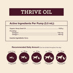 Hemp Well Thrive Oil - Aceite de Cáñamo Orgánico para Perros y Gatos (473 ml)