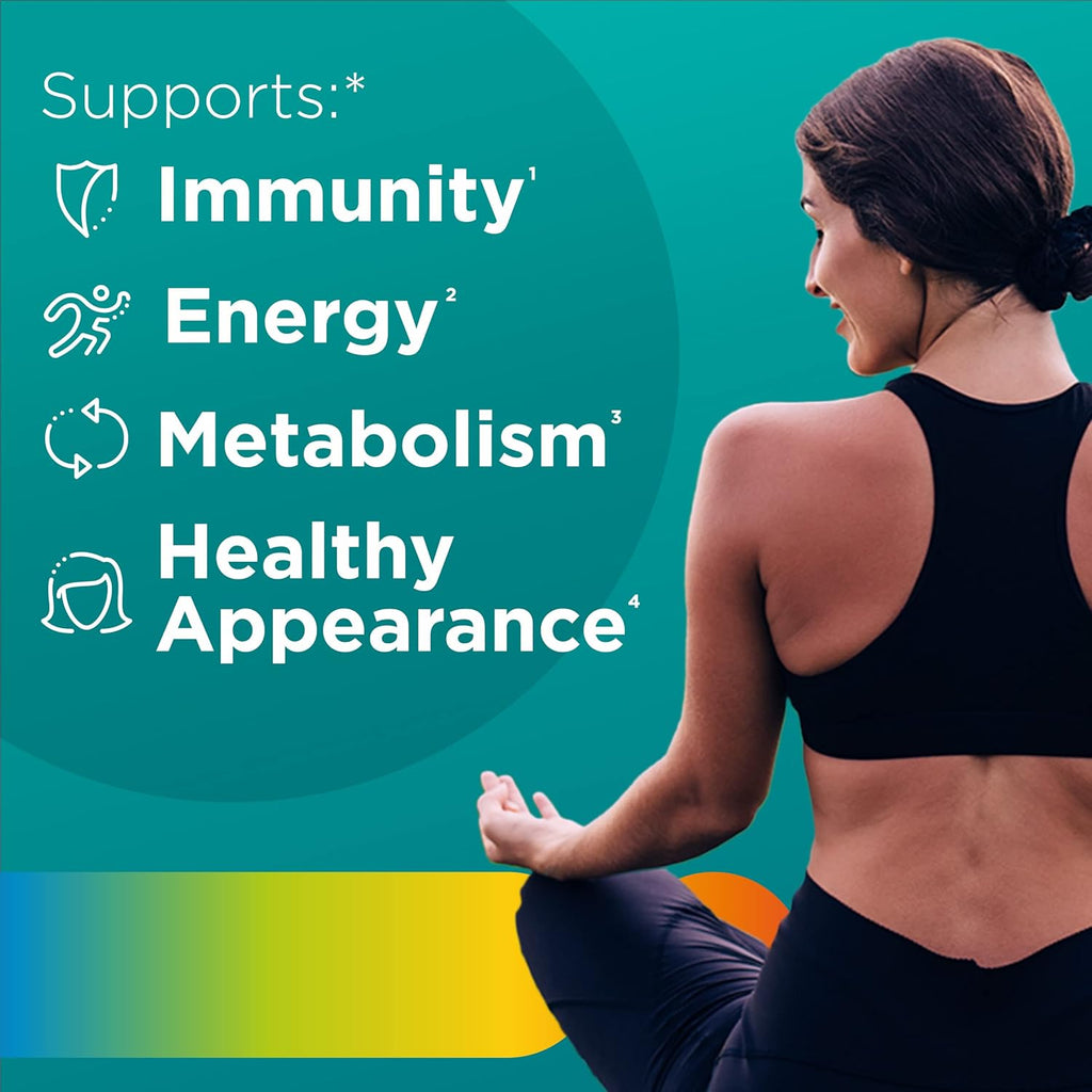 Centrum Multivitamínico Gominolas para Mujeres, Apoyo Inmunológico, Energía y Aspecto Saludable, 100 Gominolas (50 Días)