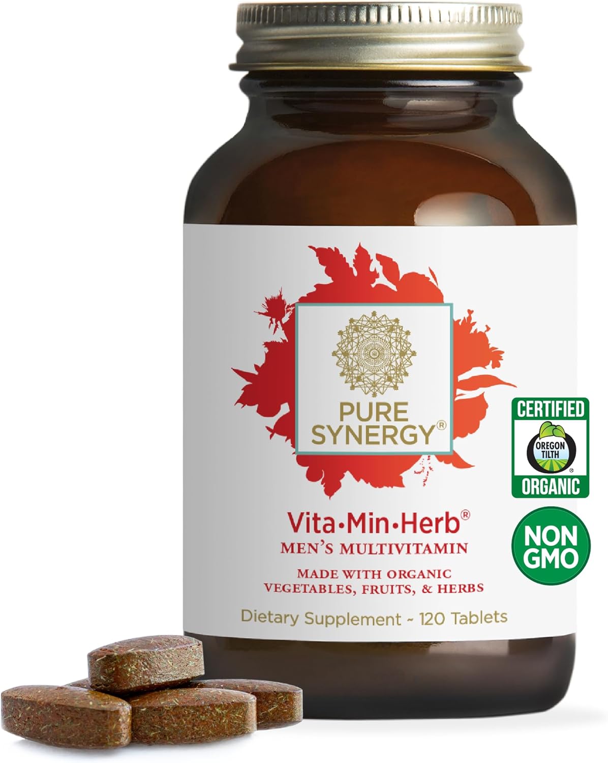 PURE SYNERGY Vita·Min·Herb for Men - Multivitamínico Completo para Hombres (120 Comprimidos)
