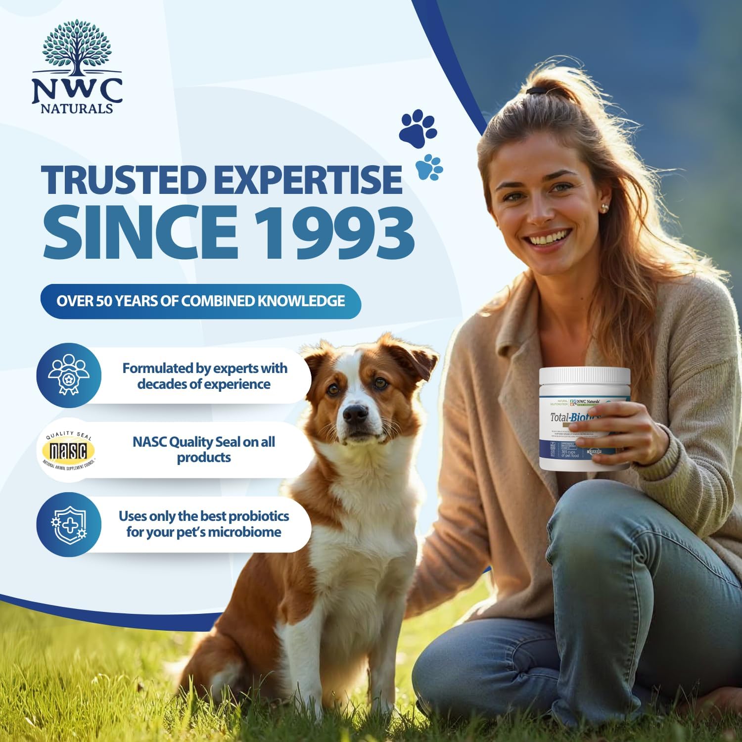 Total-Biotics Probióticos para Perros y Gatos - 365 Dosis, 8 oz