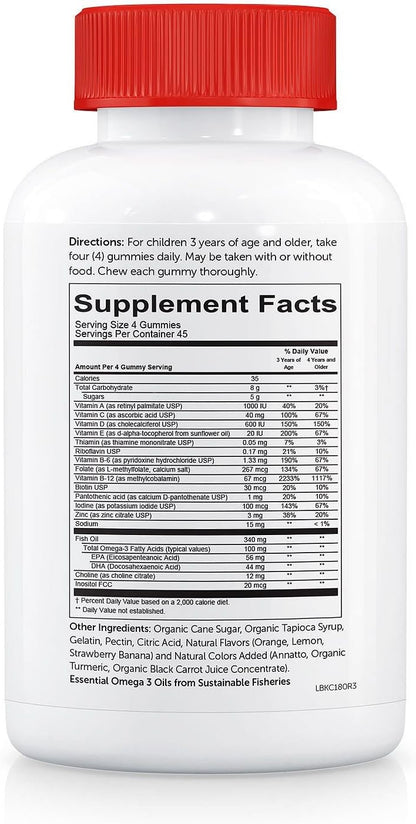 SmartyPants Kids Complete Gummy Vitamins: – Omega 3 DHA y EPA de aceite de pescado, importante para el desarrollo – Image 2