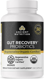 Ancient Nutrition Probióticos para Mujeres 50+ - Certified Organic Regenerative - 25 Billion CFUs - 30 Cápsulas