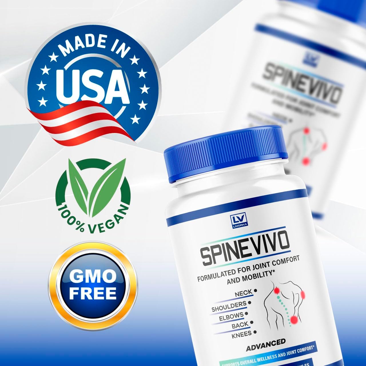 Spine Vivo Plus Cápsulas – Suplemento para la Columna, 300 Cápsulas (Pack de 5)