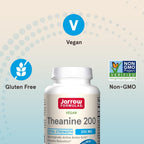 Jarrow Formulas Extra Strength L-Teanina 200 mg - 60 Cápsulas Veganas
