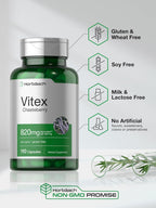 Horbäach Vitex Berry | 110 Cápsulas | Sauzgatillo (Agnus-Castus) | No GMO, Sin Gluten