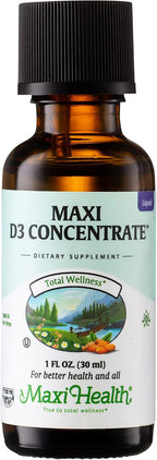 Vitamina D3 Concentrado - 1000 UI por gota - Complemento alimenticio - 30 ml (1 fl oz) - Maxi Health