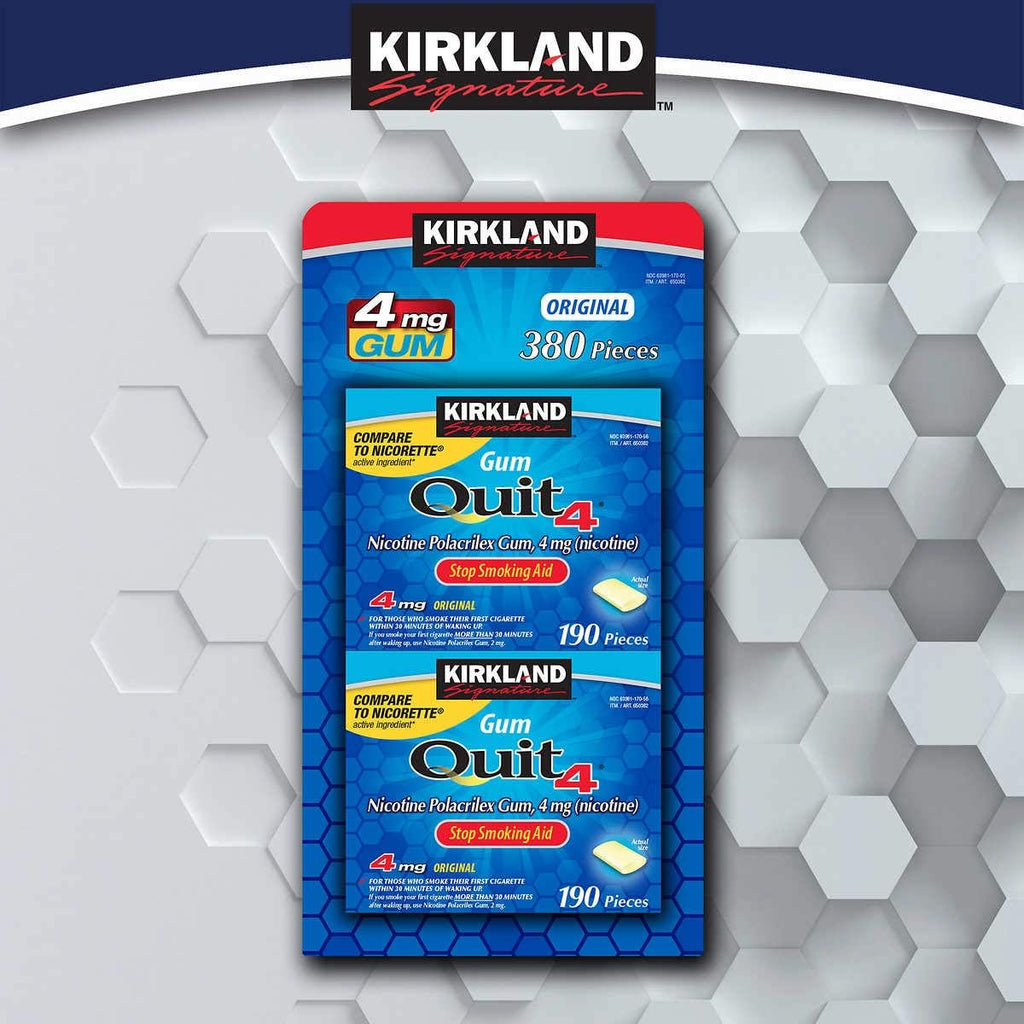 Chicles de nicotina Kirkland 4 mg Original (380 unidades)