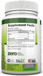 Aceite de Germen de Trigo – 1130mg – 180 Cápsulas Blandas – Prensado en Frío – Fuente Natural de Vitamina E