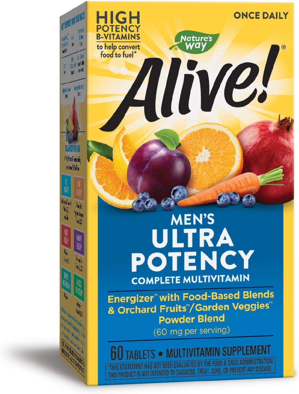 Nature's Way Alive Once Daily Men's Multi Ultra Potency Tablets, 60 Comprimidos