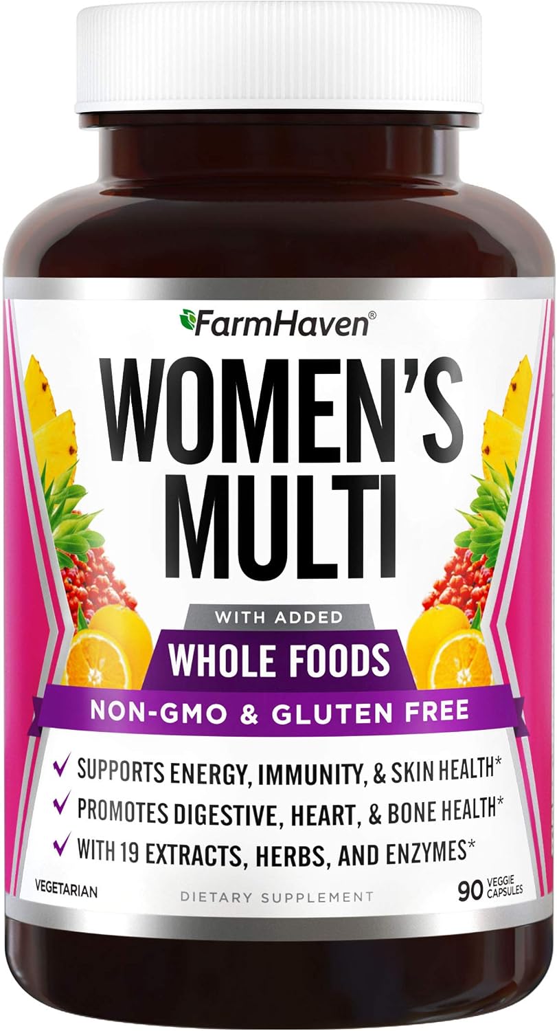 FarmHaven Multivitamínico para Mujeres – 22 Nutrientes Esenciales, Superalimentos y Enzimas – 90 Cápsulas