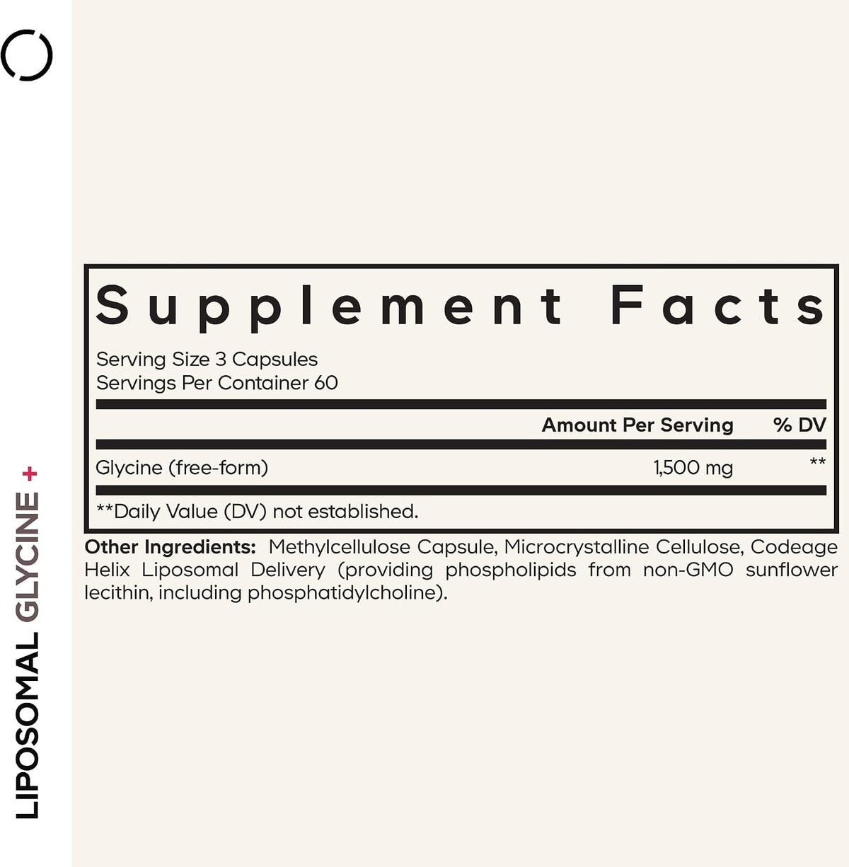 Codeage Liposomal Glycine+ – 1500 mg de Glicina Libre, Suplemento Aminoácido, 180 Cápsulas (2 Meses) – Image 2
