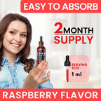 VITBOOST Gotas de Vitamina B12 Líquida Vegana – 60 dosis de 5000 mcg con Sabor a Frambuesa – Metilcobalamina Sublingual