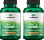 Swanson Lung Essentials 500 mg - 120 Cápsulas Veganas (Pack de 4)