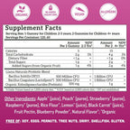 Llama Naturals Probiótico y Prebiótico para Niños, Gominolas Orgánicas, Mix de Bayas, 120 uds