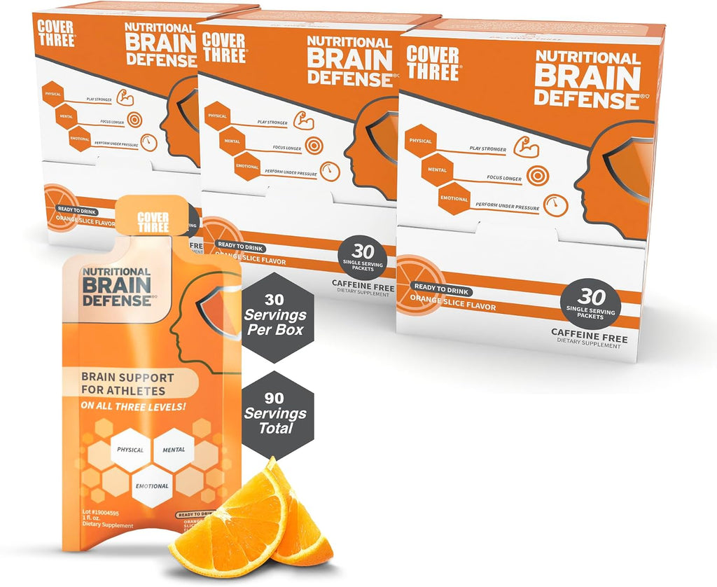 Brain Assist - Suplemento para el cerebro con curcumina, uridina y omega-3, sabor naranja