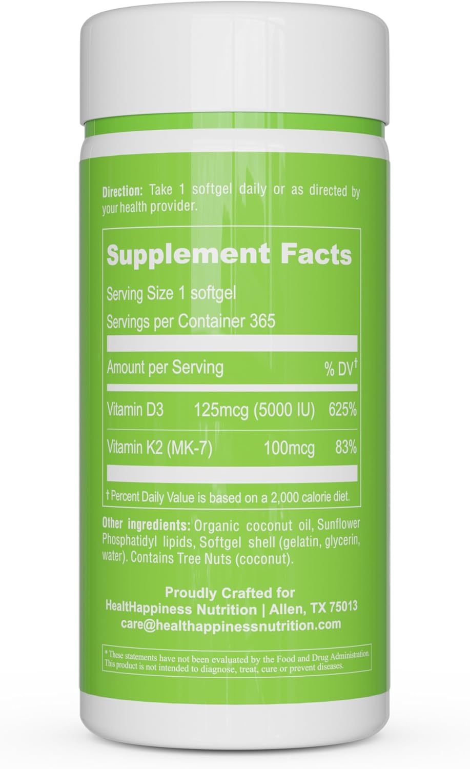 UpNourish Liposomal D3 K2 MK-7 – 365 Mini Softgels