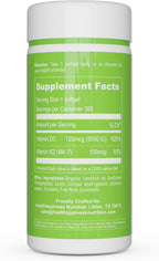 UpNourish Liposomal D3 K2 MK-7 – 365 Mini Softgels
