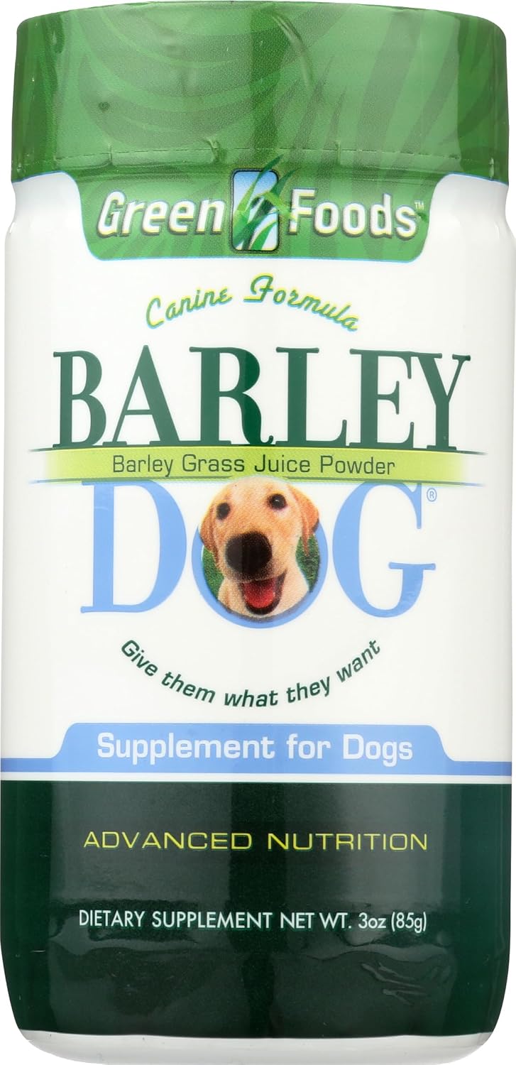 Green Foods Dog Barley Powder, 3-Ounce – Apoyo digestivo: Las enzimas naturales presentes en la cebada pueden – Image 1