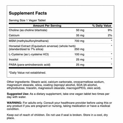 Swanson Hair, Skin & Nails – Suplemento de – Extracto de cola de caballo: Aporta sílice de origen natural, que – Image 2