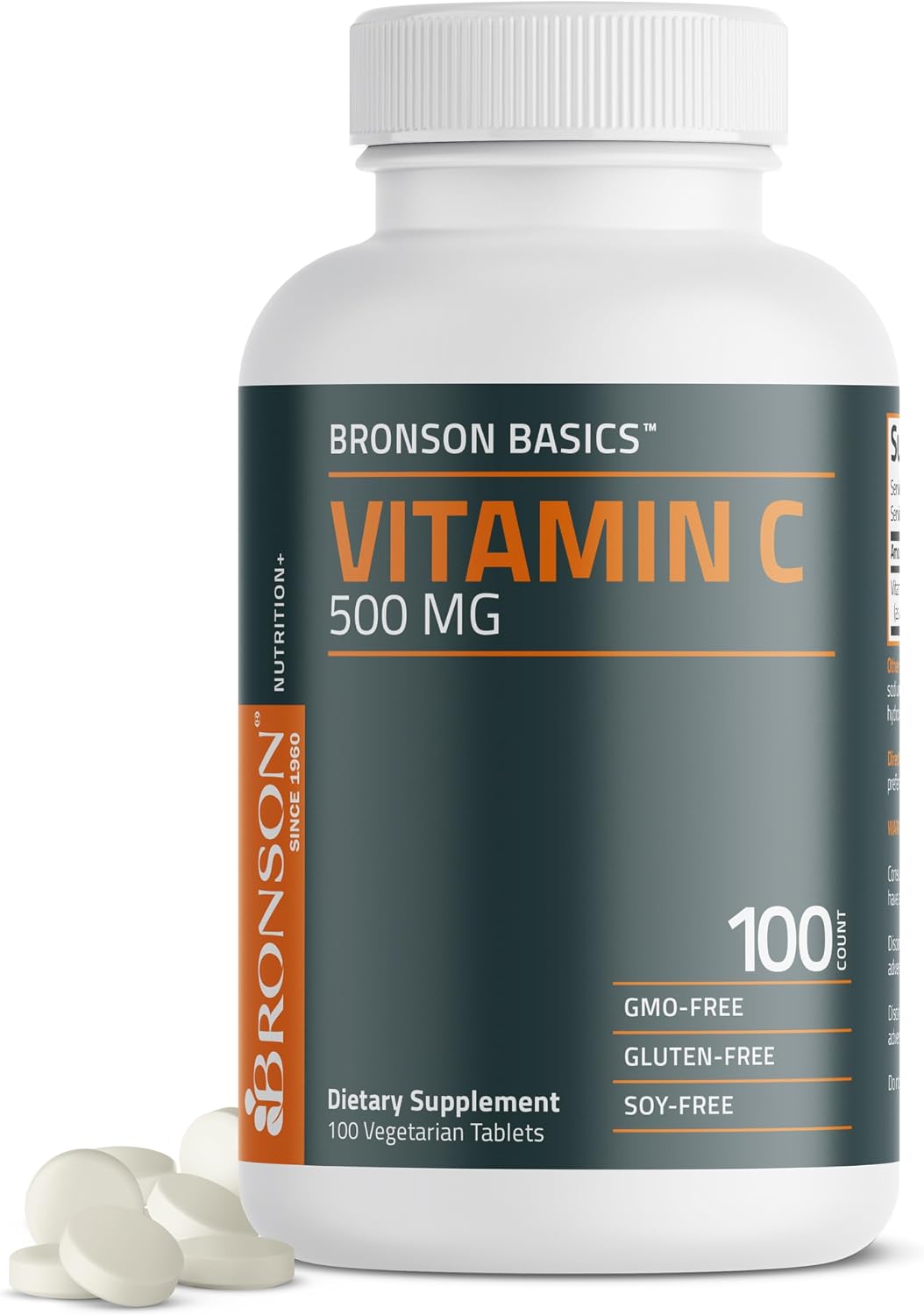 Bronson Vitamina C 500 mg - 250 Comprimidos Vegetarianos