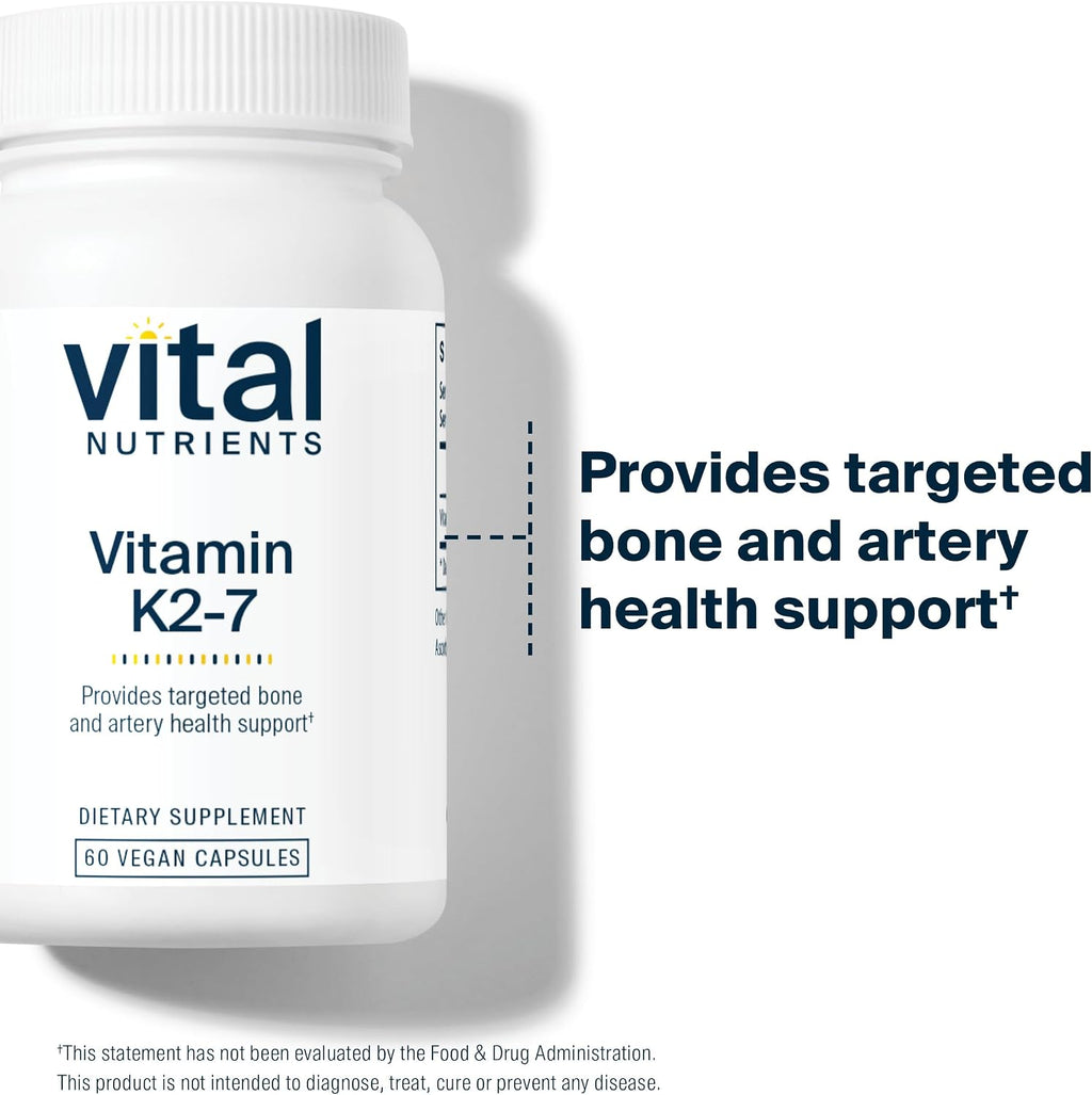 Vital Nutrients Vitamina K2-7 (MK-7) - 60 Cápsulas Veganas