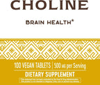 Nature's Way Choline, 500 mg per Serving, 100 Tablets (2-Pack)