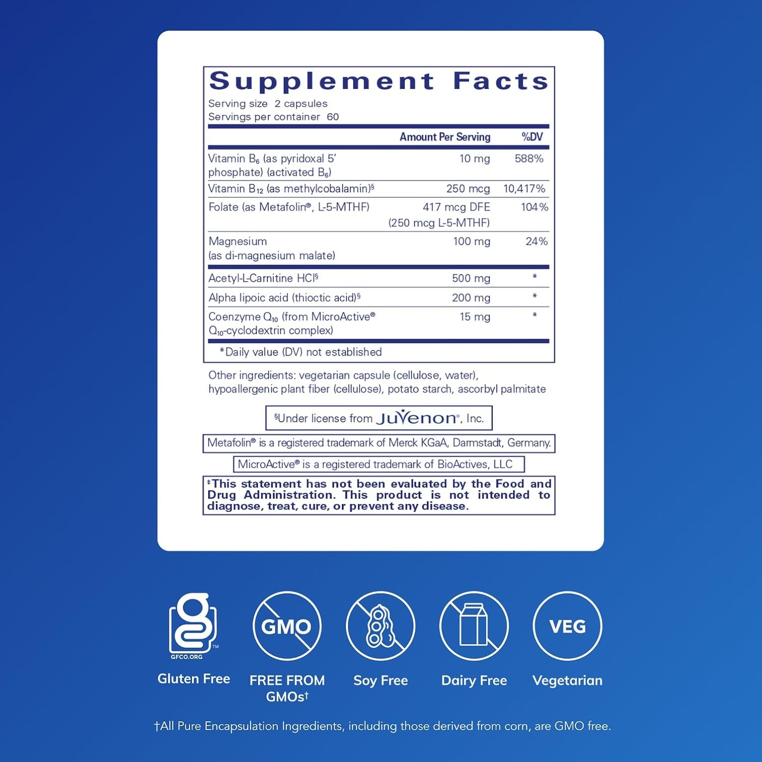 Pure Encapsulations Revita-Age Nerve – Hypoallergenic Supplement for Nerve Health (120 Capsules)