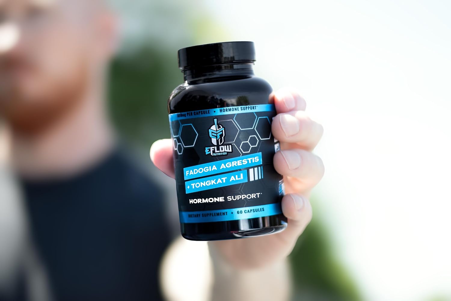eFlow Nutrition Fadogia Agrestis + Tongkat Ali - Complemento Natural 2 en 1 para Rendimiento y Bienestar Hormonal - 60 Cápsulas