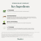 Shaklee Stress Relief Complex – Mezcla Calmante con L-teanina, Ashwagandha, Beta-sitosterol y L-tirosina – Apoyo para la Relajación sin Somnolencia – 30 Comprimidos