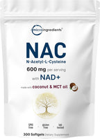 NAC 600mg con NAD+, 300 Cápsulas Blandas