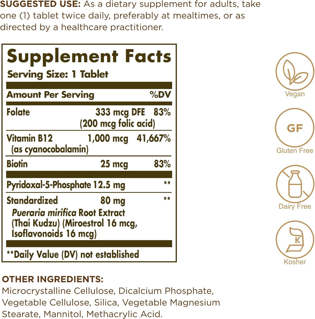 Solgar Women's Balancing Formula - 60 Tablets (Pack of 2) - Vegan, Kosher, Gluten-Free and Dairy-Free