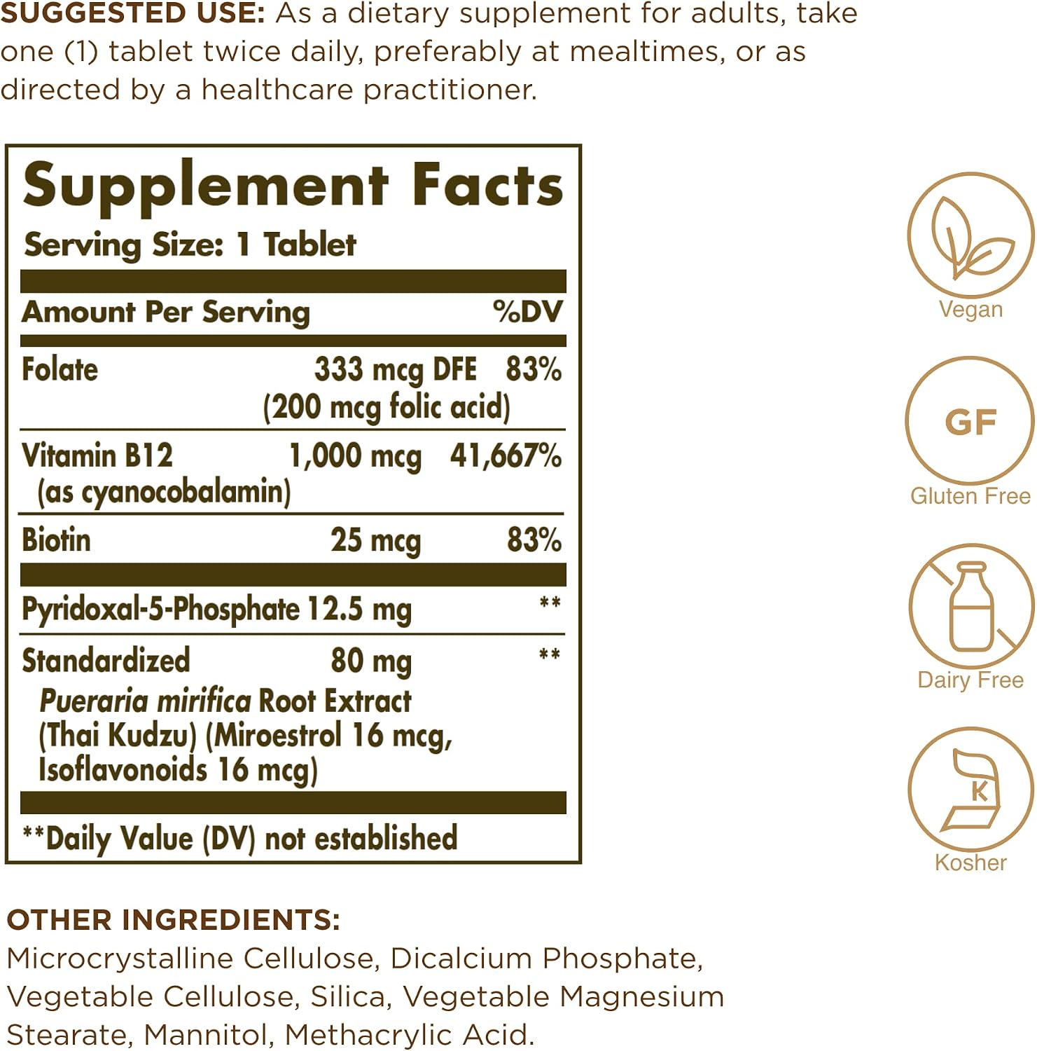 Solgar Women's Balancing Formula - 60 Tablets (Pack of 2) - Vegan, Kosher, Gluten-Free and Dairy-Free
