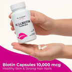 Hallusa Natural Biotina 10.000 mcg, 60 Cápsulas