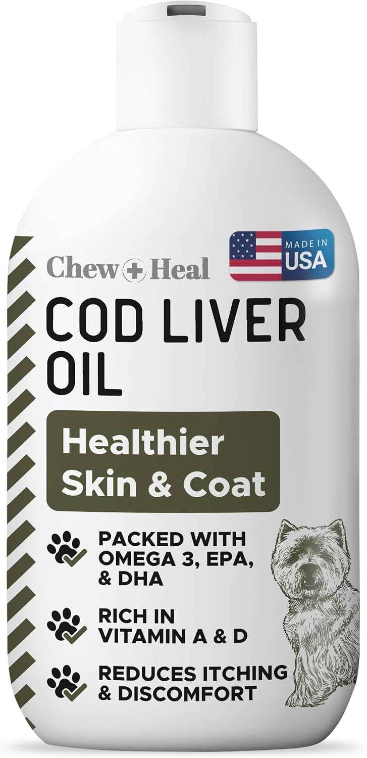 Aceite de Hígado de Bacalao Puro para Perros - 473 ml