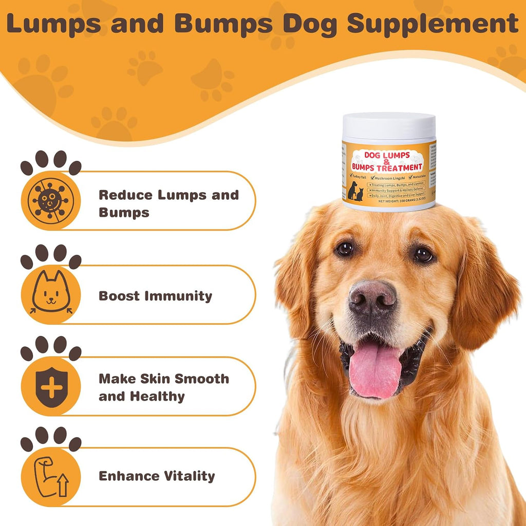 Liovsiso Suplemento de Hongos para Perros – Turkey Tail, Reishi y Cordyceps – Ayuda para Bultos y Energía – 100g (3.52 oz)