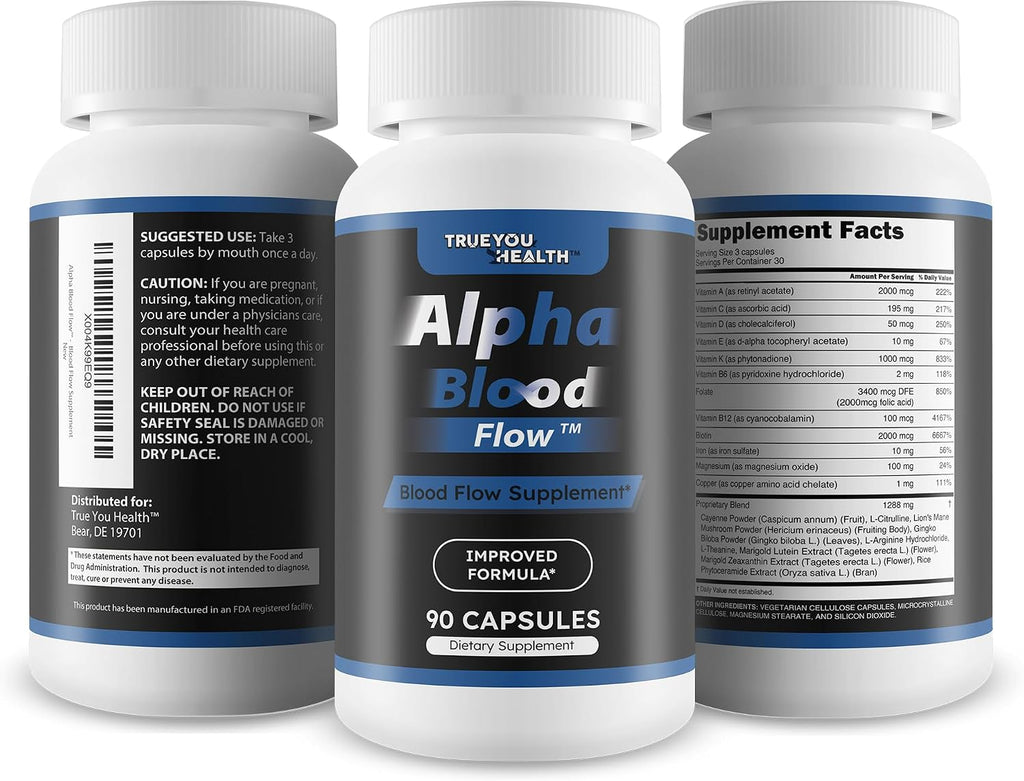 Alpha Blood Flow - Fórmula Mejorada - Suplemento de Circulación Sanguínea