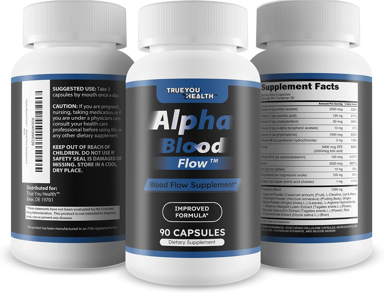 Alpha Blood Flow - Fórmula Mejorada - Suplemento de Circulación Sanguínea