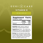 GeriCare High-Potency Vitamin E Capsules – 100 IU for Skin & Immune Support, 45mg | 100 Count | Organic Vitamin E for Women and Men