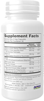 NOW Foods Solutions, Wrinkle Rescue™ Cápsulas - Mezcla con Vitaminas A, C y E, 60 Cápsulas