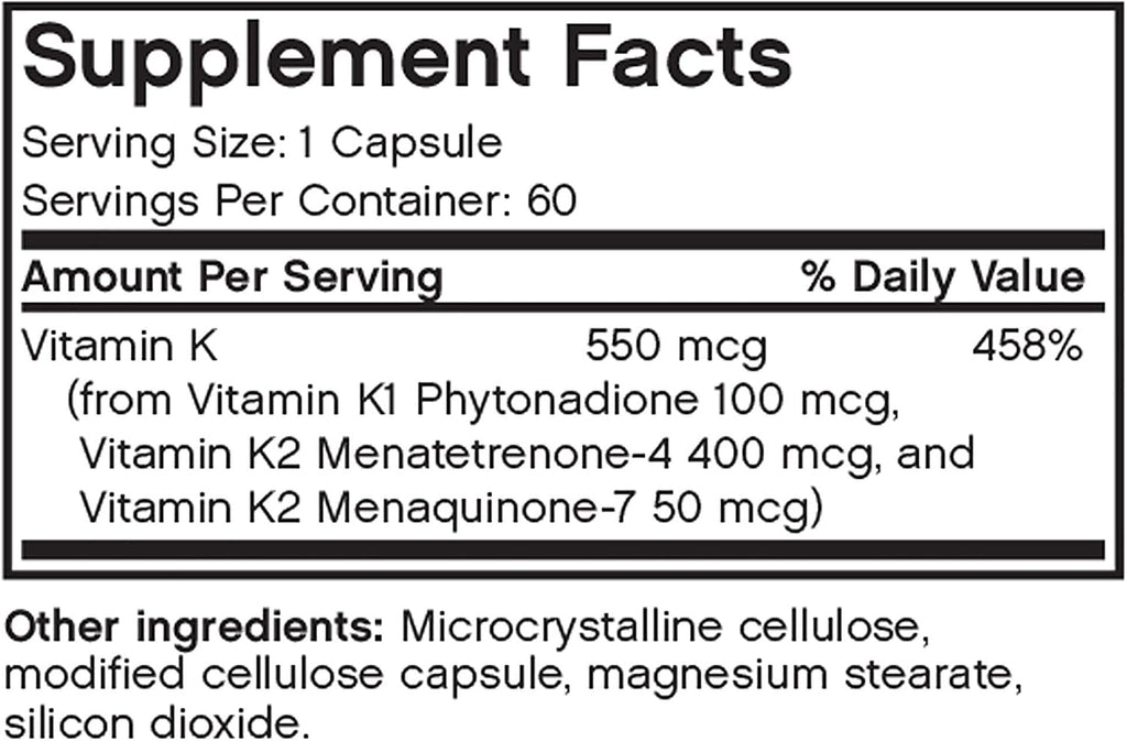 Vitamin K Triple Play Futurebiotics 60 Cápsulas