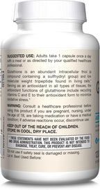 Jarrow Formulas Reduced Glutathione 500 mg - 120 Vegetable Capsules - Intracellular Antioxidant