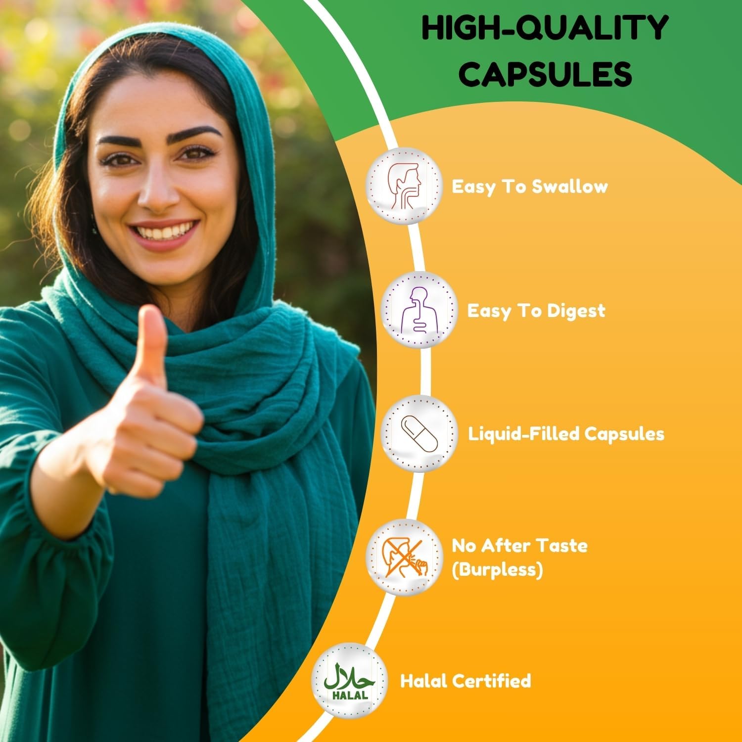 SHIFAA NUTRITION Multivitamínico Halal para Mujeres, Hombres y Adultos | 30 Cápsulas Líquidas con Hierro, Vitaminas A, B6, B12, Biotina, Niacina, C, D3, E, Zinc, Calcio, Ácido Fólico, CoQ10