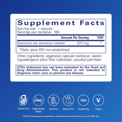 Pure Encapsulations Estroncio (Citrato) | – Puede contribuir a la salud de las vértebras y la cadera.* – Image 2