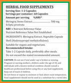 Bhringraj Cápsulas, 500mg, 60 Cápsulas (Pack de 2)