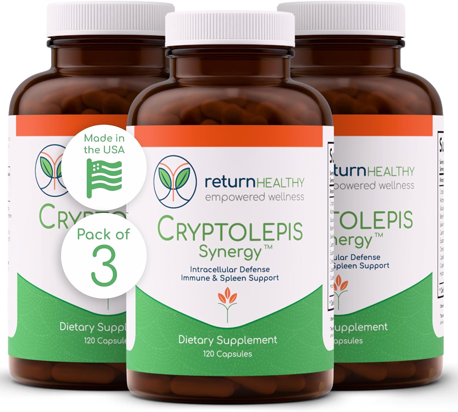 Return Healthy Cryptolepis Synergy – Complemento de apoyo inmunológico, 120 cápsulas