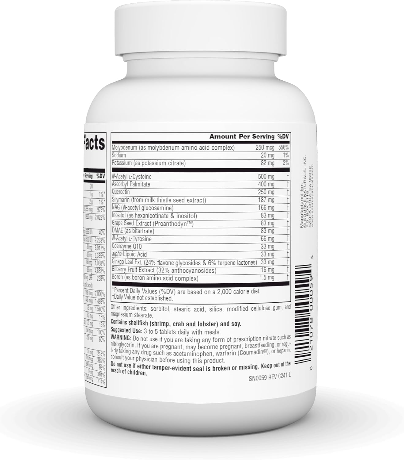 Source Naturals Elan Vital Multivitamínico - Fórmula Completa con Antioxidantes - 60 Comprimidos