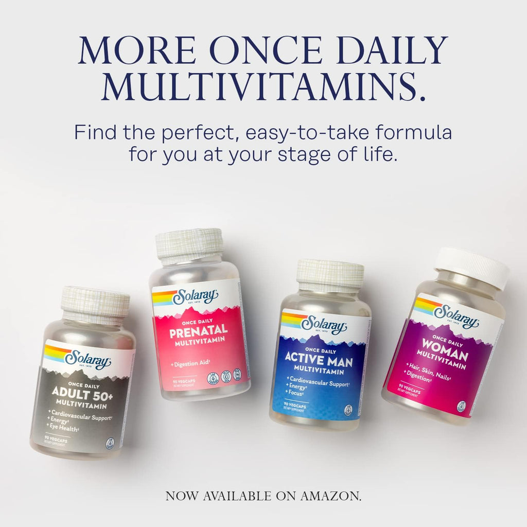 SOLARAY Once Daily Active Man Multivitamin - Multivitamínico para hombres activos