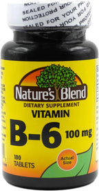 Nature's Blend Vitamina B-6 100 mg, 100 tabletas