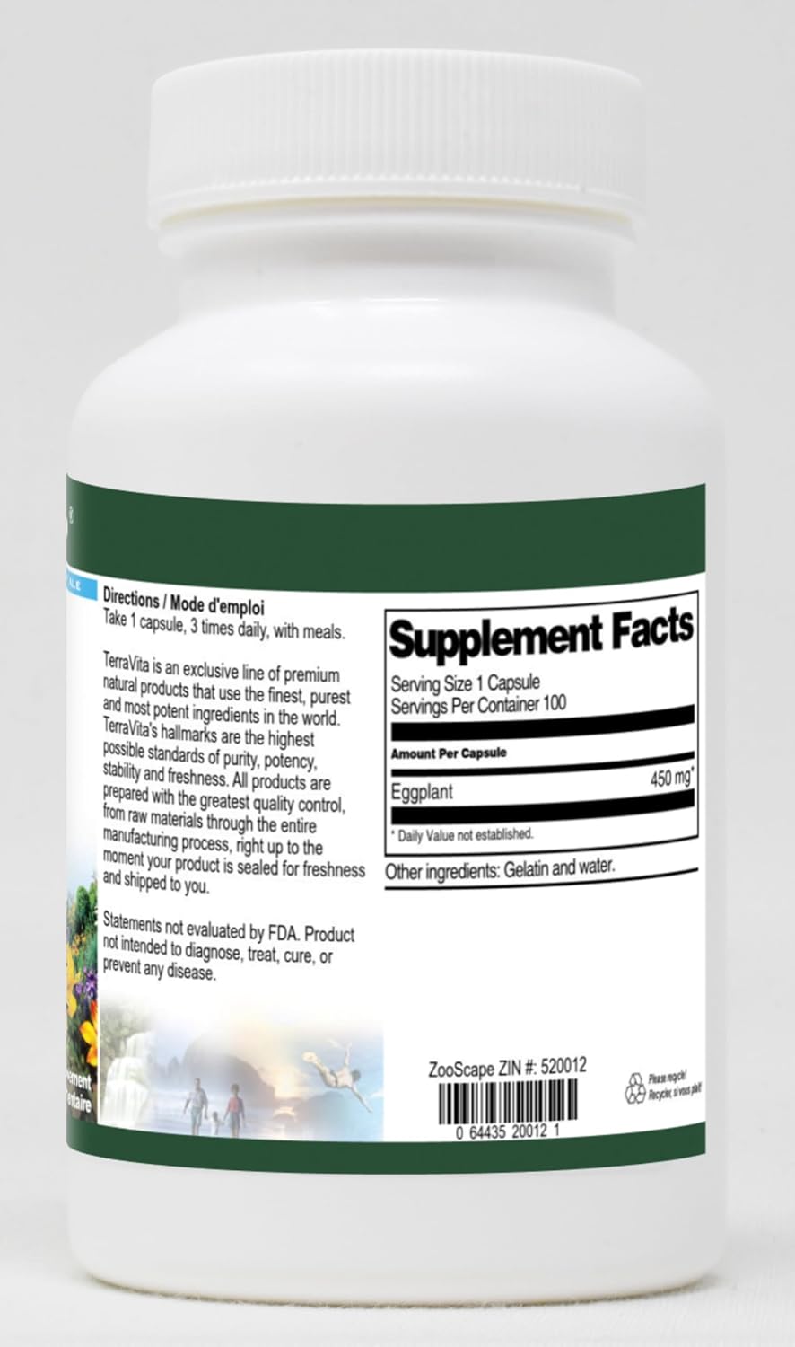 Eggplant (Berenjena) - 450 mg (100 Cápsulas) - Terravita